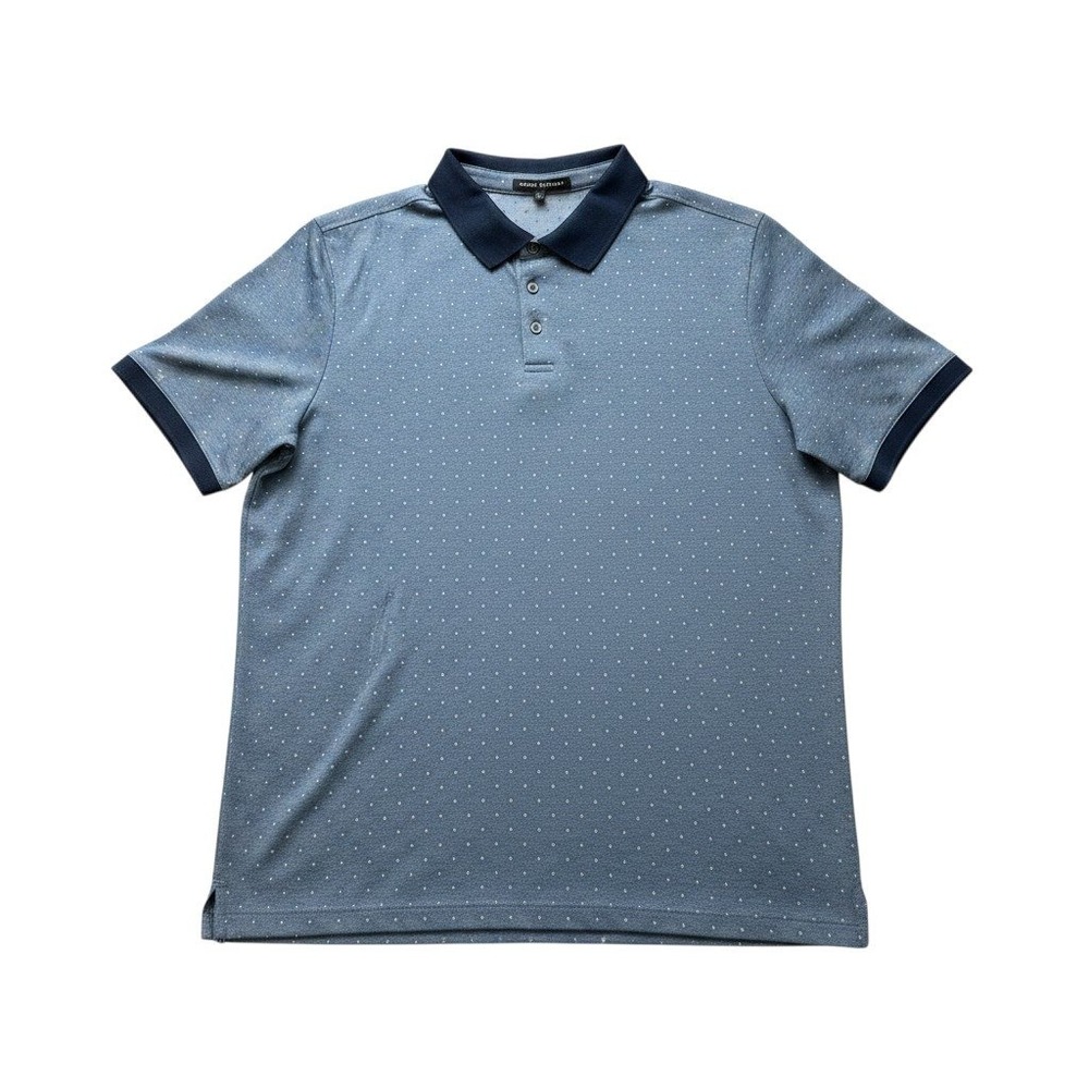 Robert Barakett Relco SS Polo XL Blue Micro Pattern Short Sleeve Knit Shirt